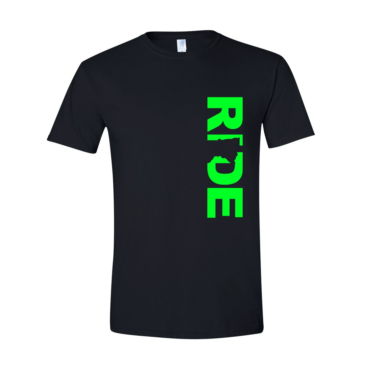 Ride Minnesota Classic Vertical T-Shirt Black (Green Logo)