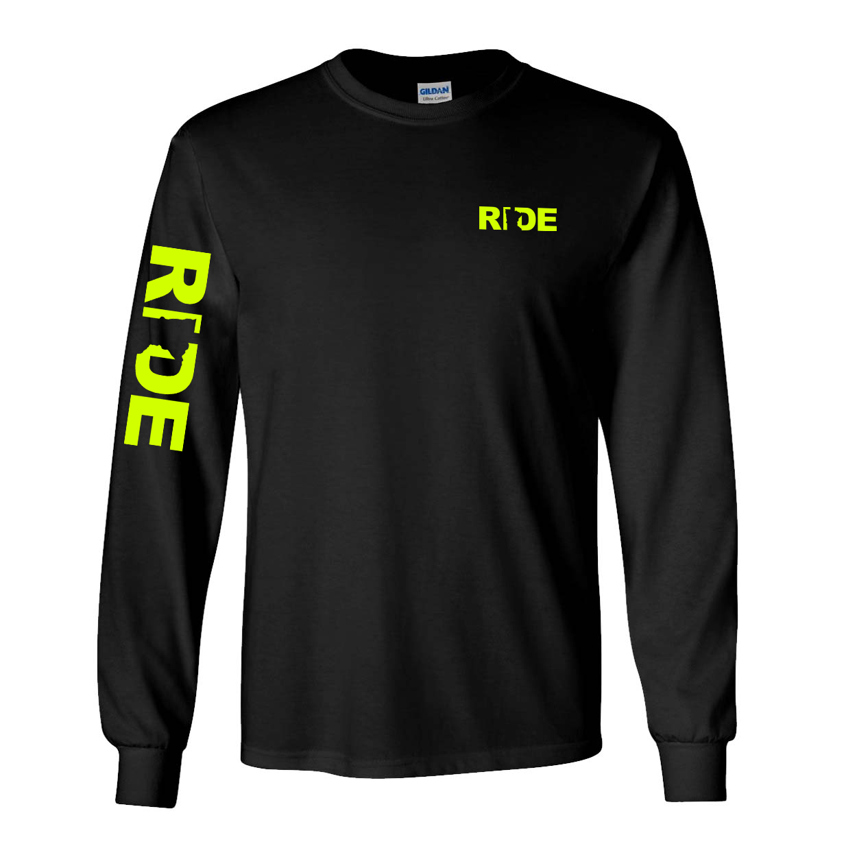 Ride Minnesota Night Out Long Sleeve T-Shirt with Arm Logo Black (Hi-Vis Logo)