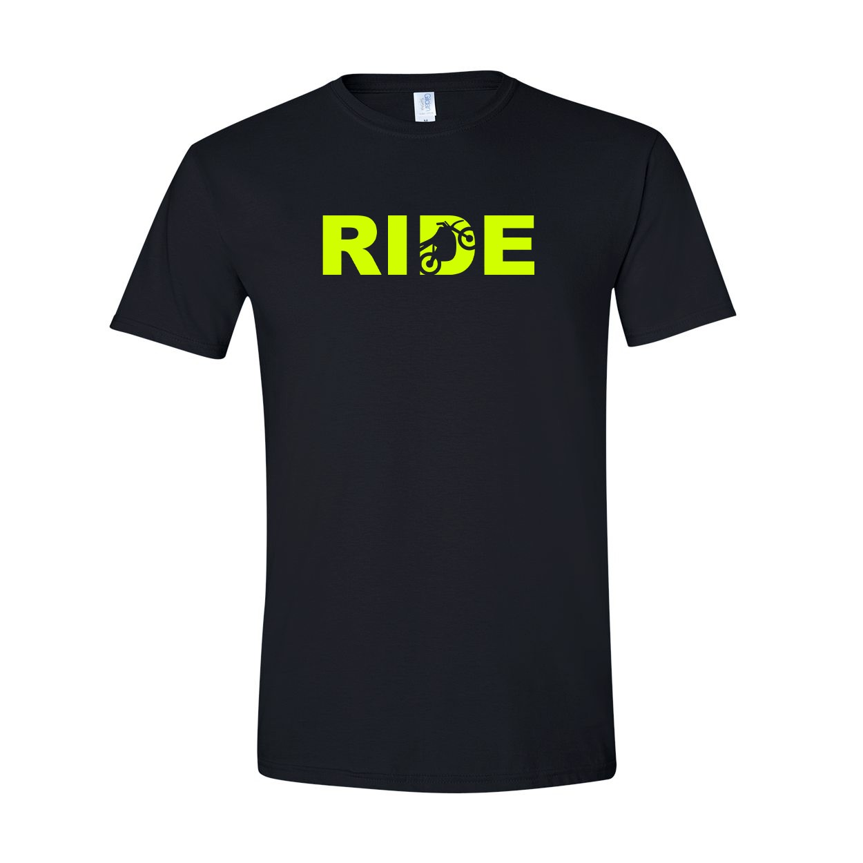Ride Moto Logo Classic T-Shirt Black (Hi-Vis Logo)
