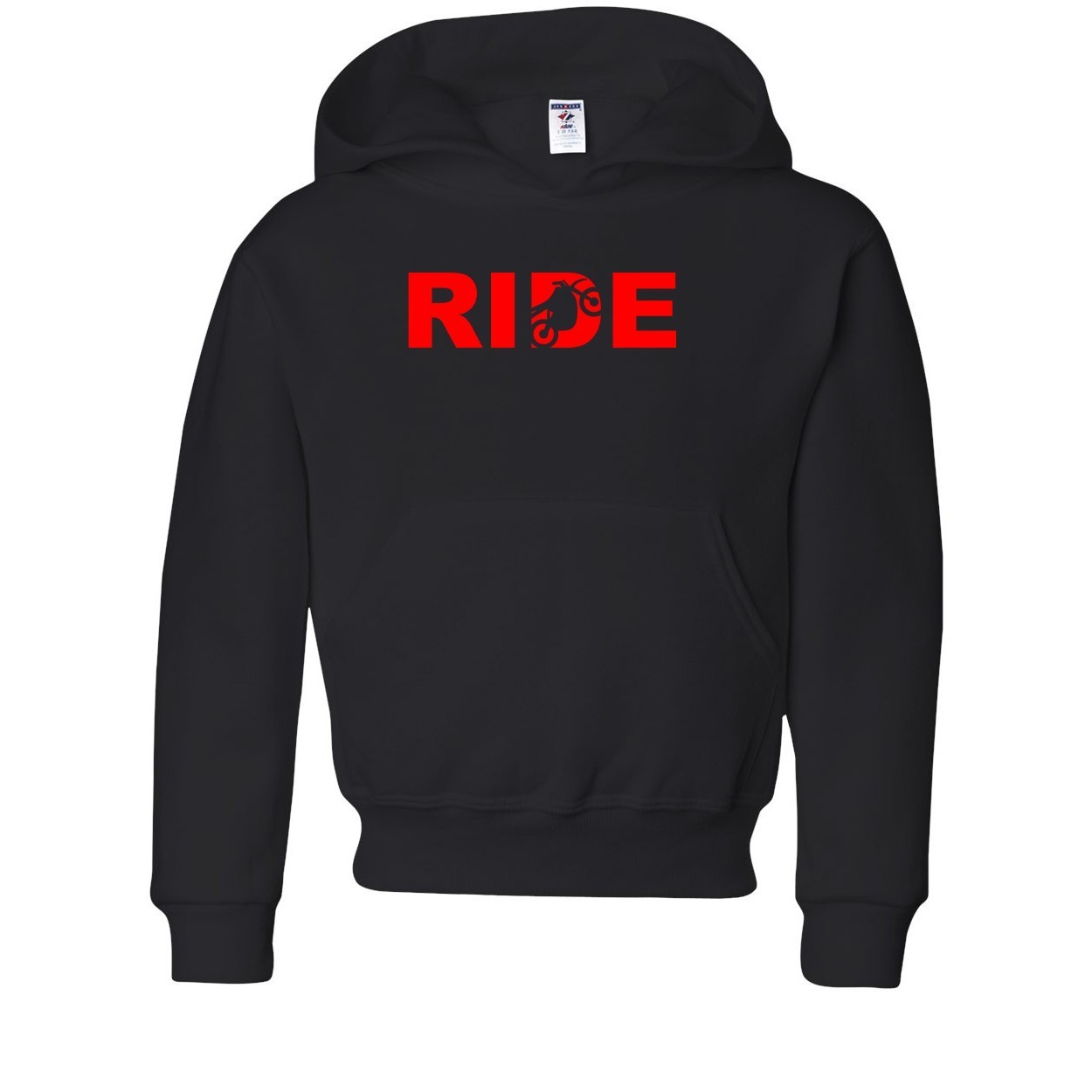 Ride Moto Logo Classic Youth Sweatshirt Black (Red Logo)