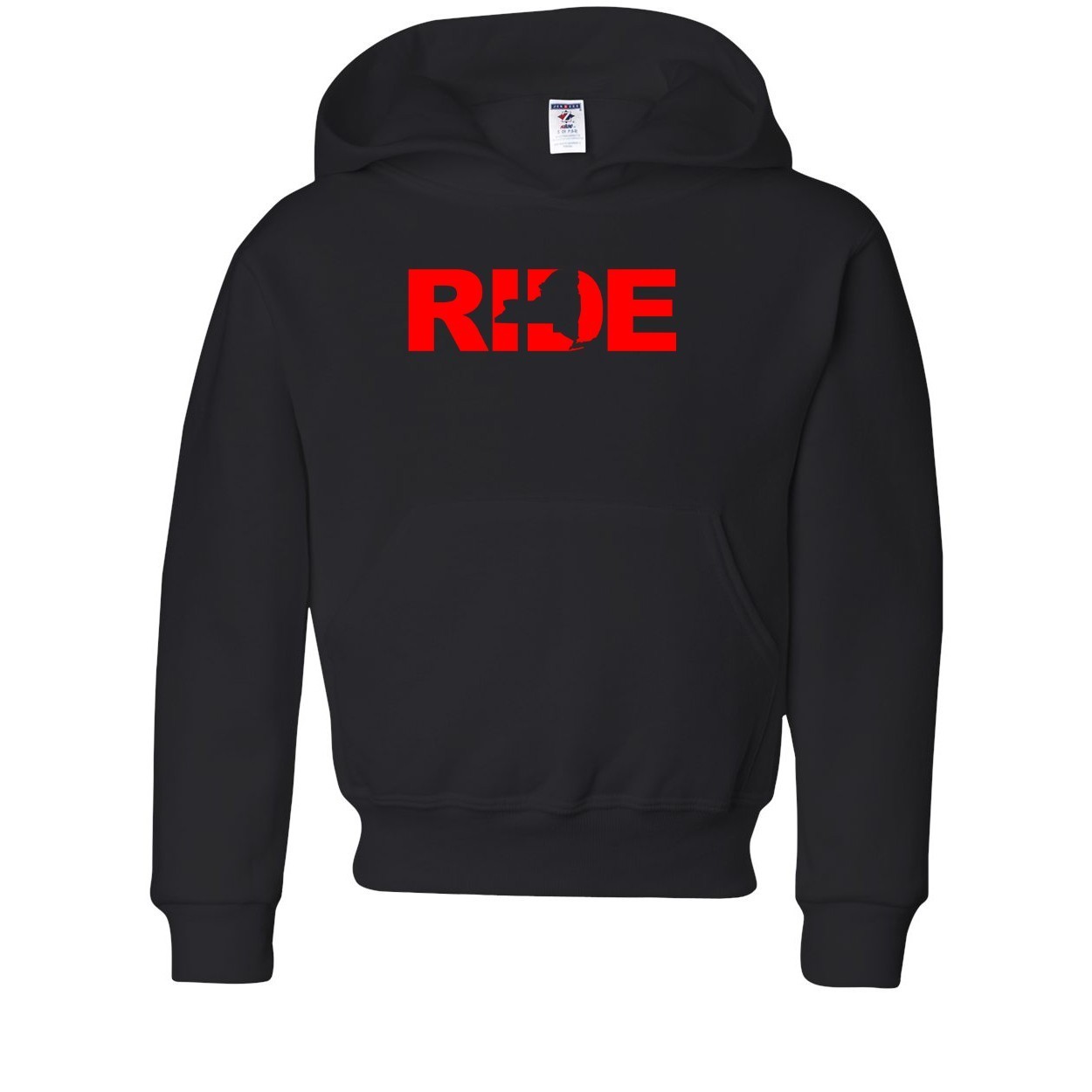 Ride New York Classic Youth Sweatshirt Black (Red Logo)