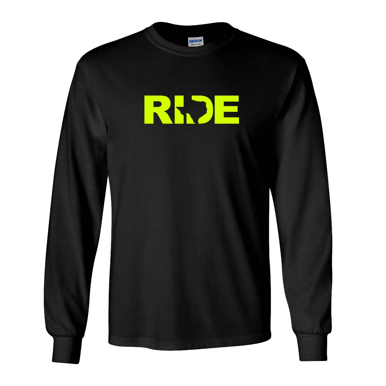 Ride Texas Classic Long Sleeve T-Shirt Black (Hi-Vis Logo)