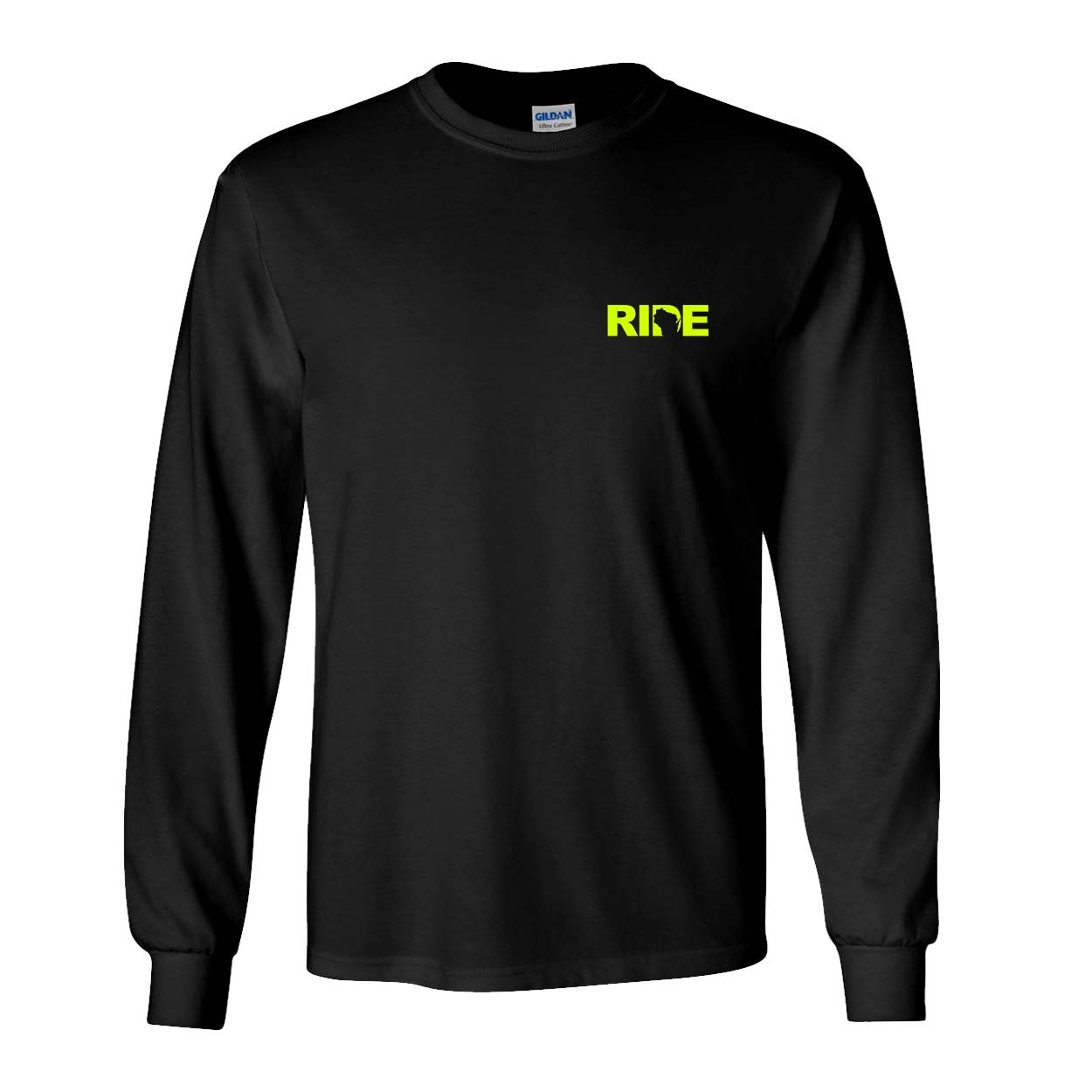Ride Wisconsin Night Out Long Sleeve T-Shirt Black (Hi-Vis Logo)
