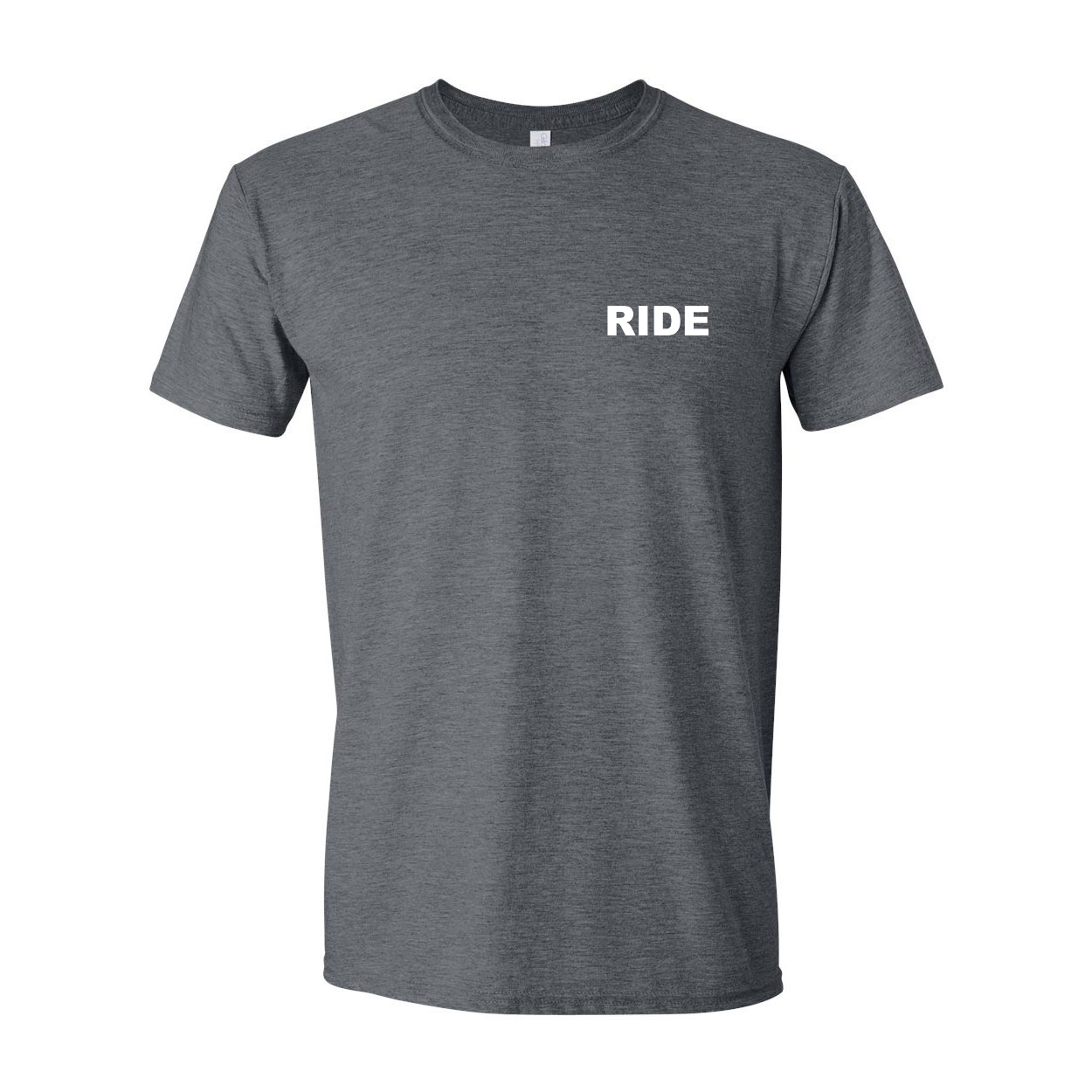 Ride Brand Logo Night Out T-Shirt Dark Heather Gray (White Logo)