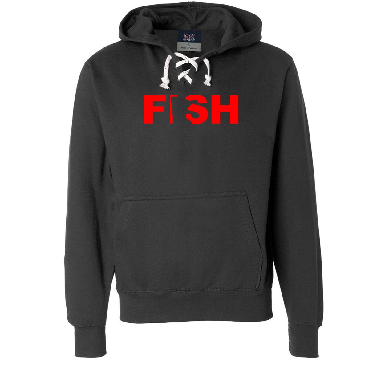 Fish Minnesota Classic Unisex Premium Hockey Sweatshirt Black (Red Logo)