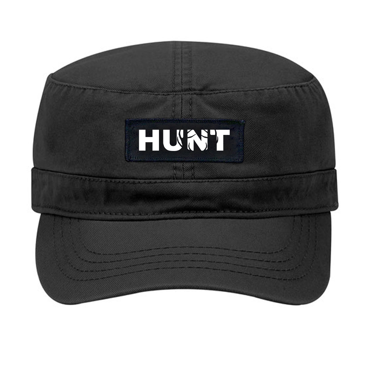Hunt Rack Logo Night Out Woven Patch Military Hat Black