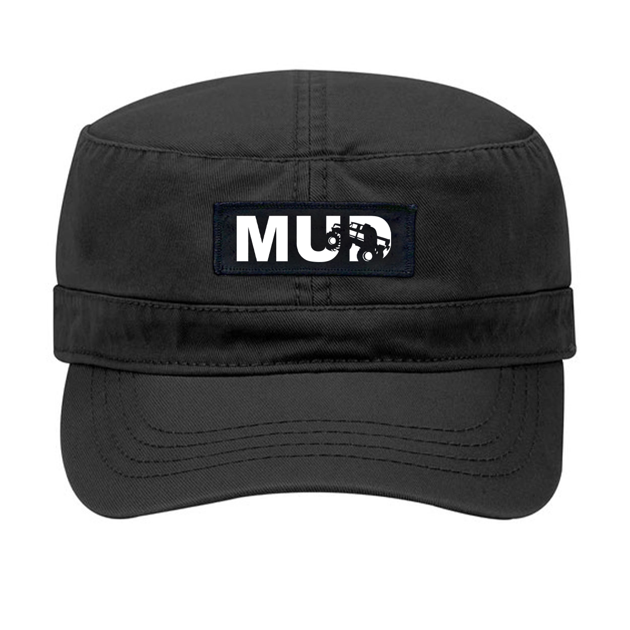 Mud Truck Logo Night Out Woven Patch Military Hat Black