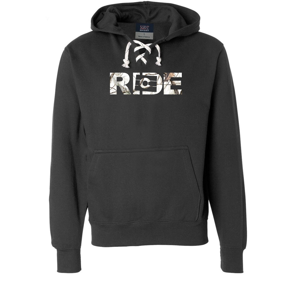 Ride Colorado Classic Unisex Premium Hockey Sweatshirt Black (Realtree Snow Camo Logo)