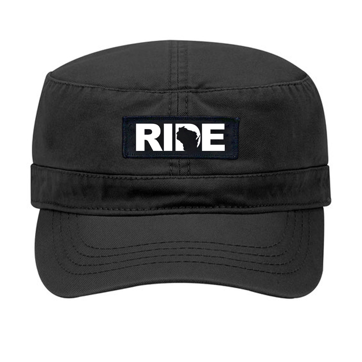 Ride Wisconsin Night Out Woven Patch Military Hat Black
