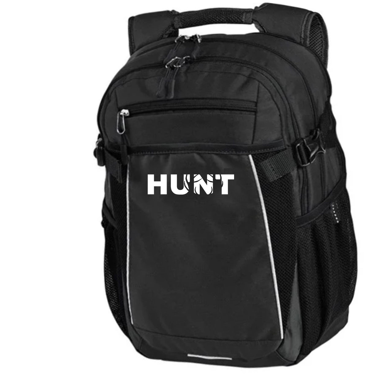 Hunt Rack Logo Classic Pro Pioneer Backpack Black (White Logo)