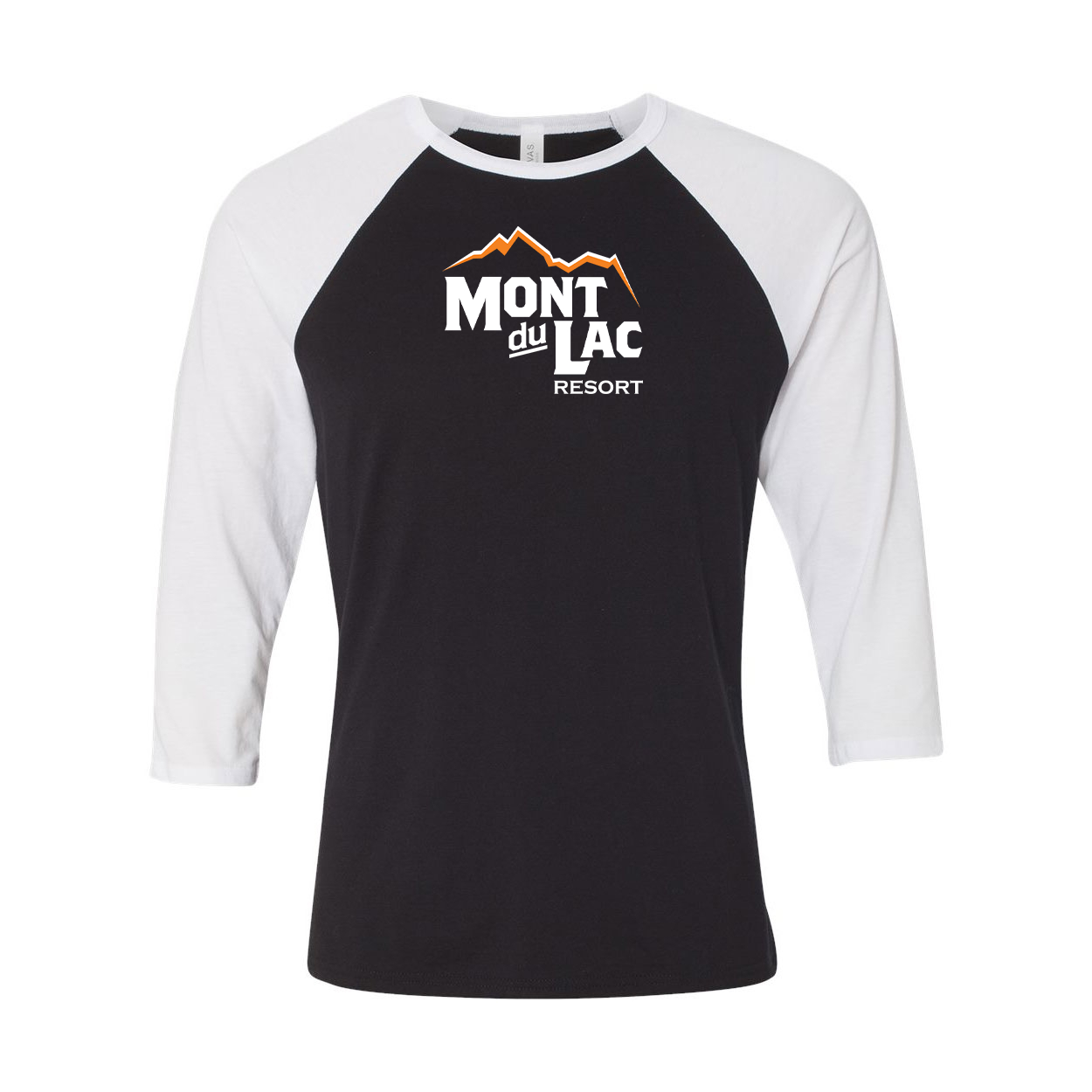 Mont Du Lac Classic Raglan Shirt Black/White (White Logo)