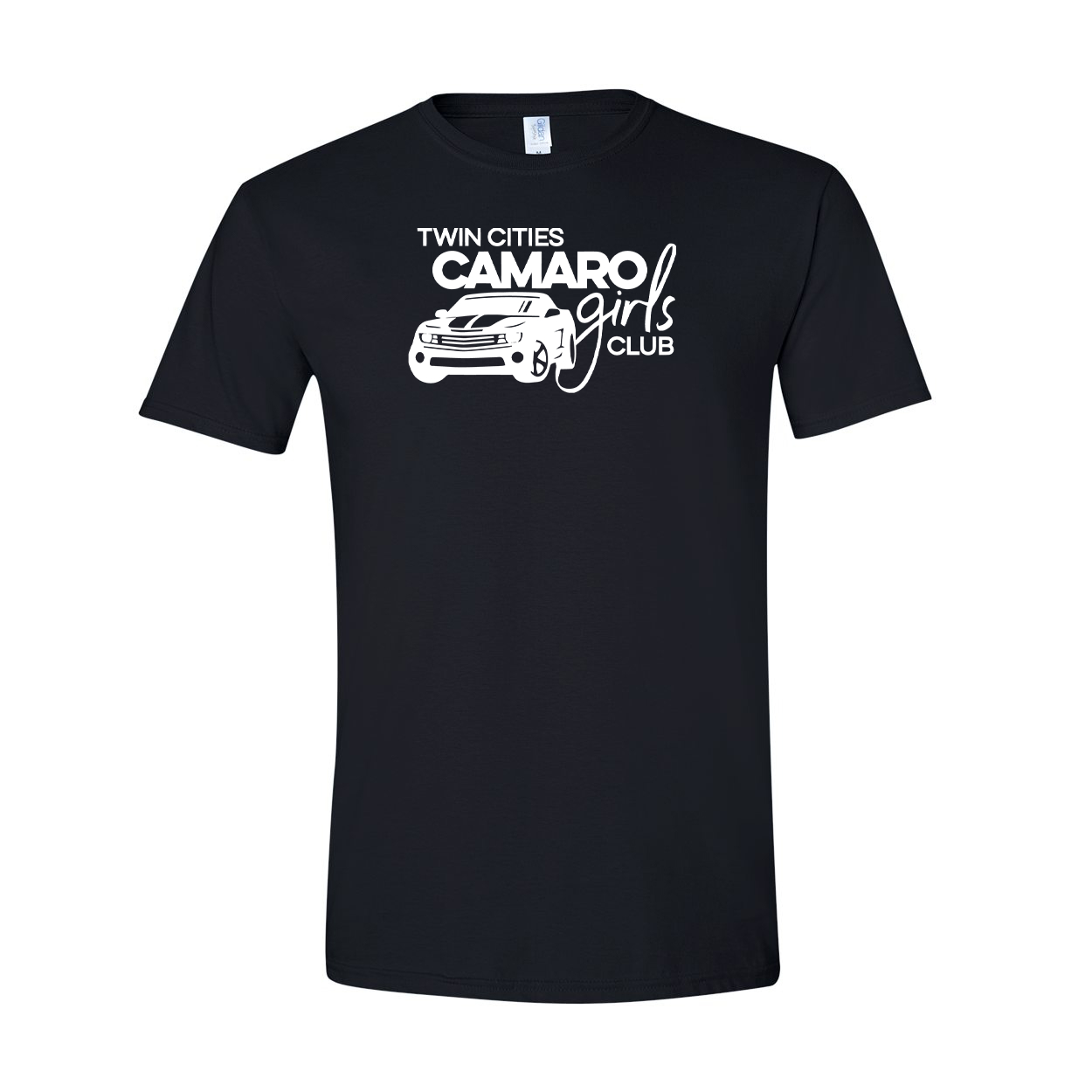 Twin Cities Camaro Girls Club Classic T-Shirt Black (White Logo)