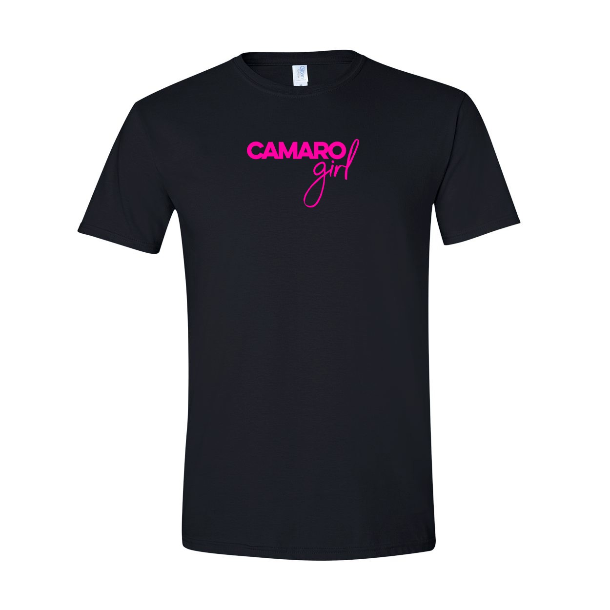 Camaro Minnesota Classic Camaro Girl T-Shirt Black (Pink Logo)