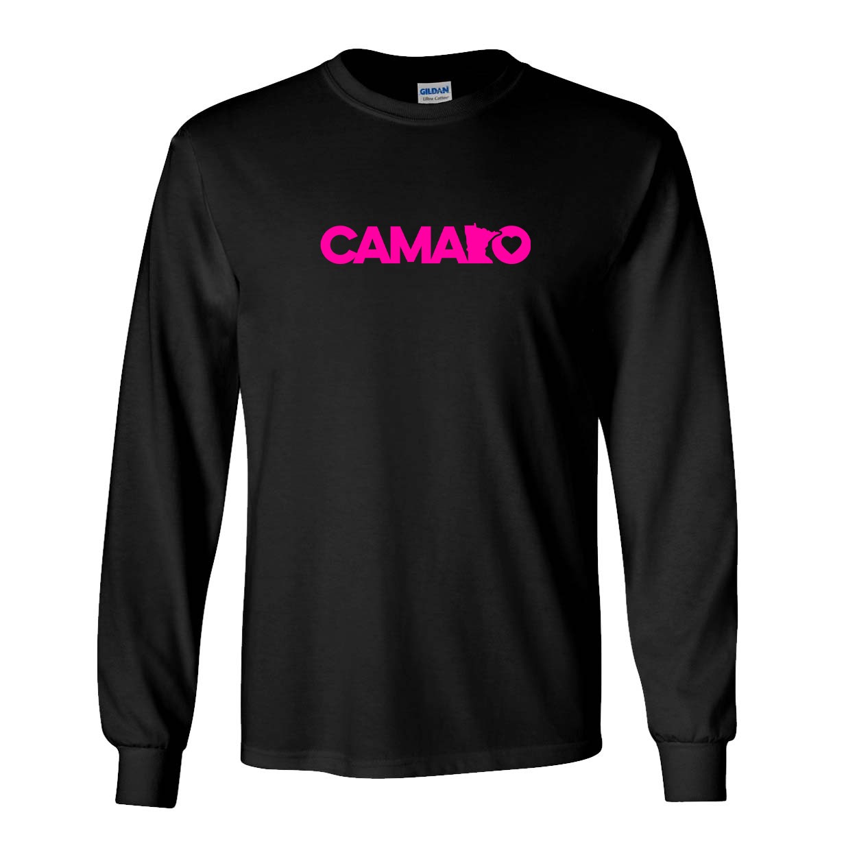 Camaro Minnesota Classic Long Sleeve T-Shirt Black (Pink Logo)
