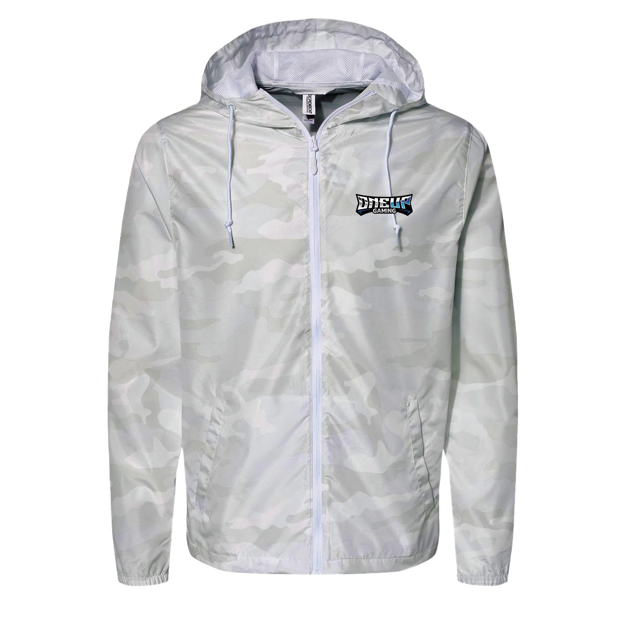 One Up Gaming Night Out Lightweight Windbreaker White Camo