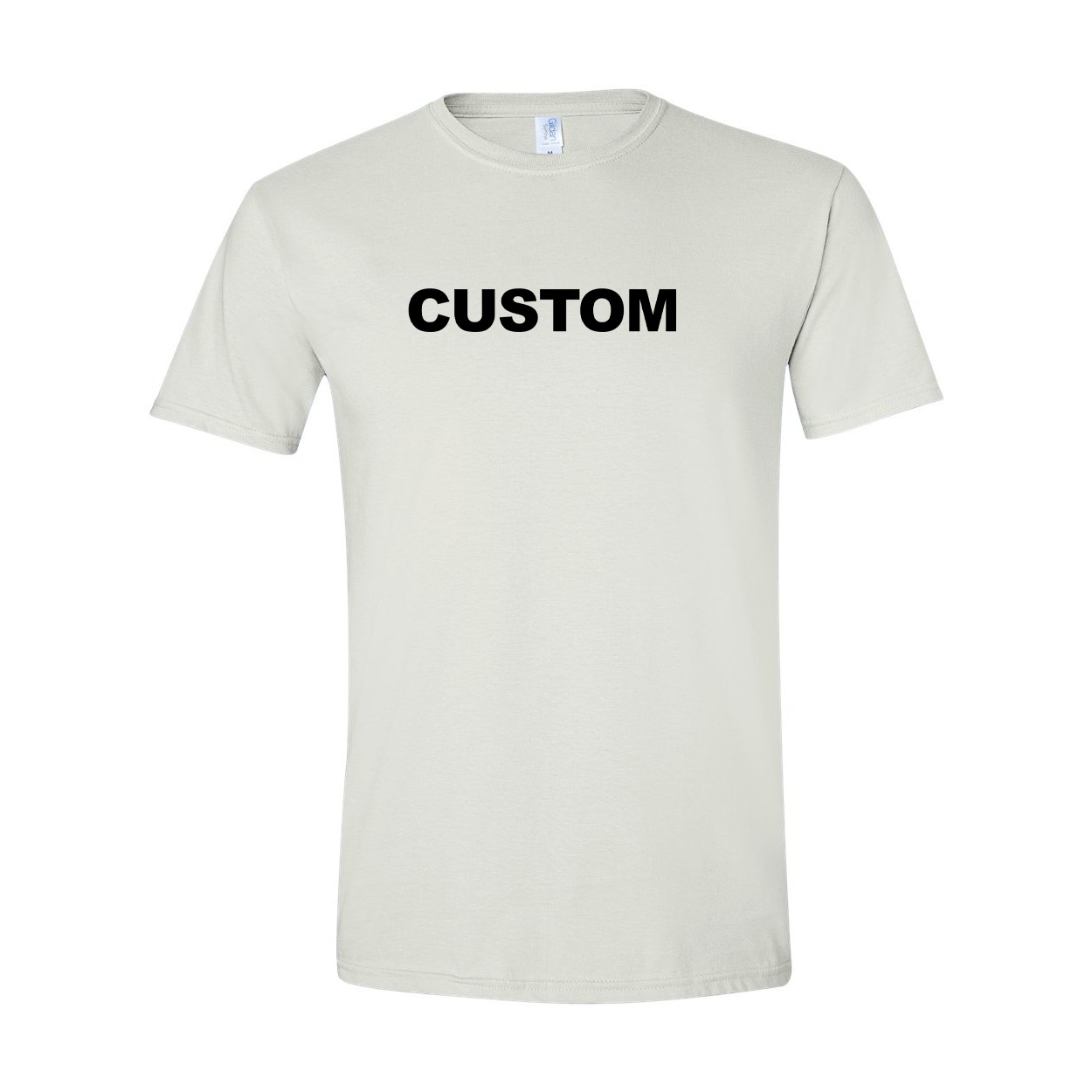 Custom Life Brand Logo Classic T-Shirt White (Black Logo)
