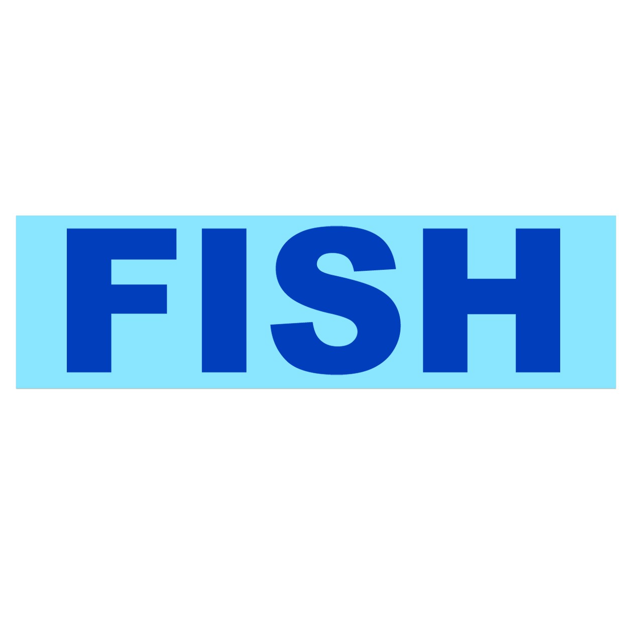 Fish Brand Logo Classic Decal (Blue Logo)