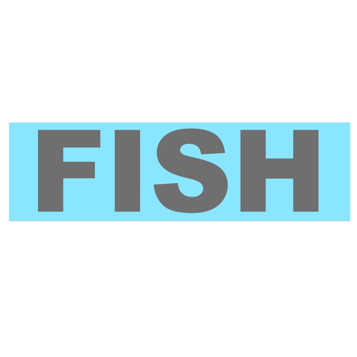 Fish Brand Logo Classic Decal (Gray Logo)