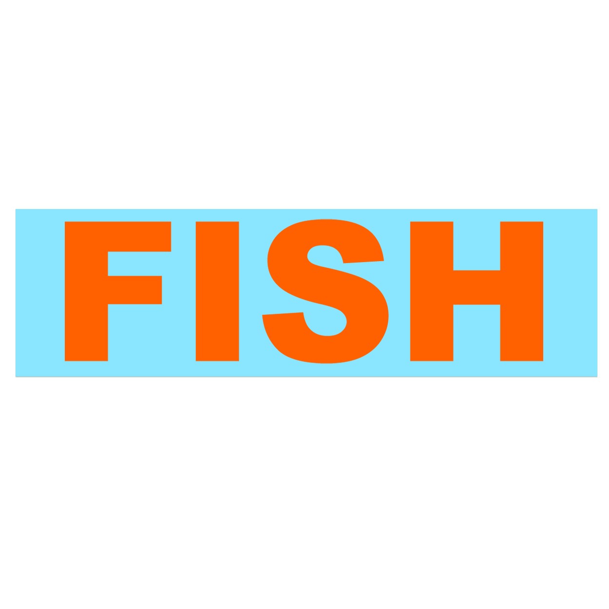 Fish Brand Logo Classic Decal (Orange Logo)