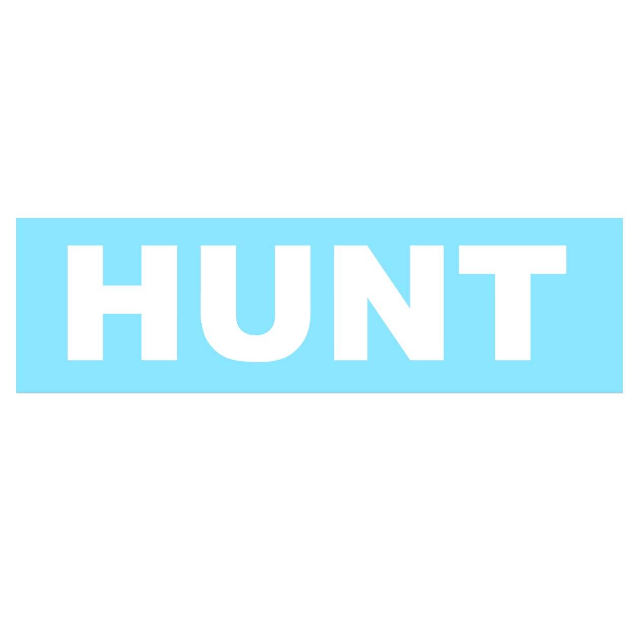 Hunt Brand Logo Classic Decal (White Logo)