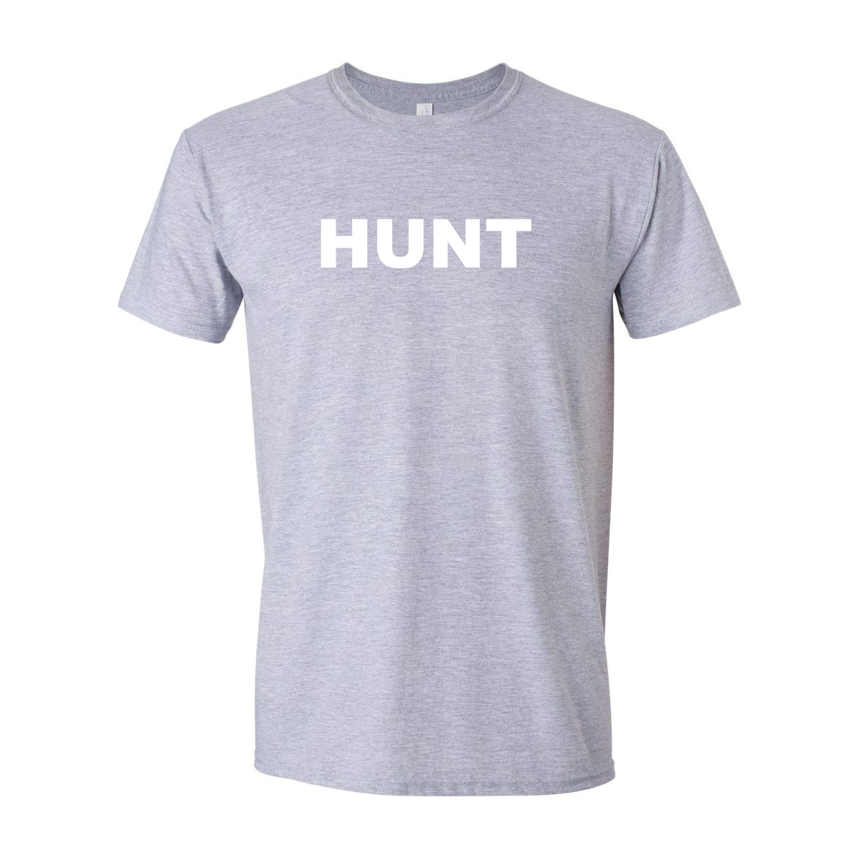 Hunt Brand Logo Classic T-Shirt Sport Gray (White Logo)