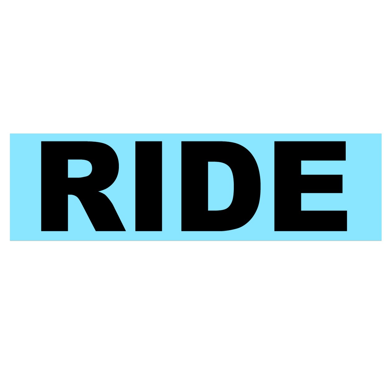 Ride Brand Logo Classic Decal (Black Logo)