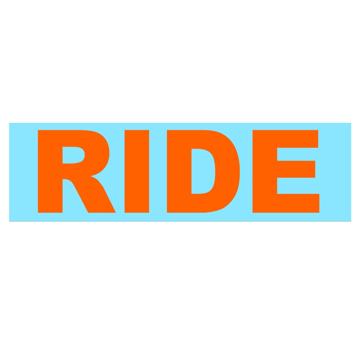Ride Brand Logo Classic Decal (Orange Logo)