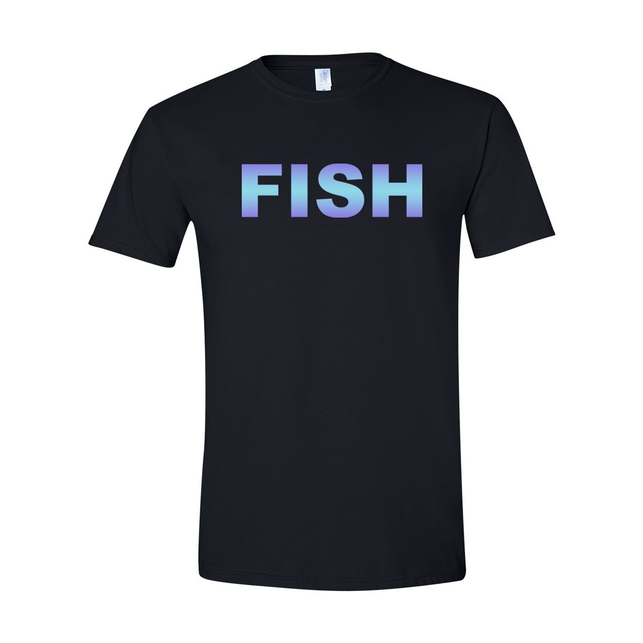 Fish Brand Logo Classic T-Shirt Black (Holographic Logo)