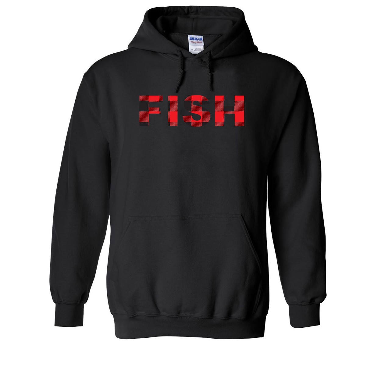 Fish Brand Logo Classic Sweatshirt Black (Red Plaid Logo)