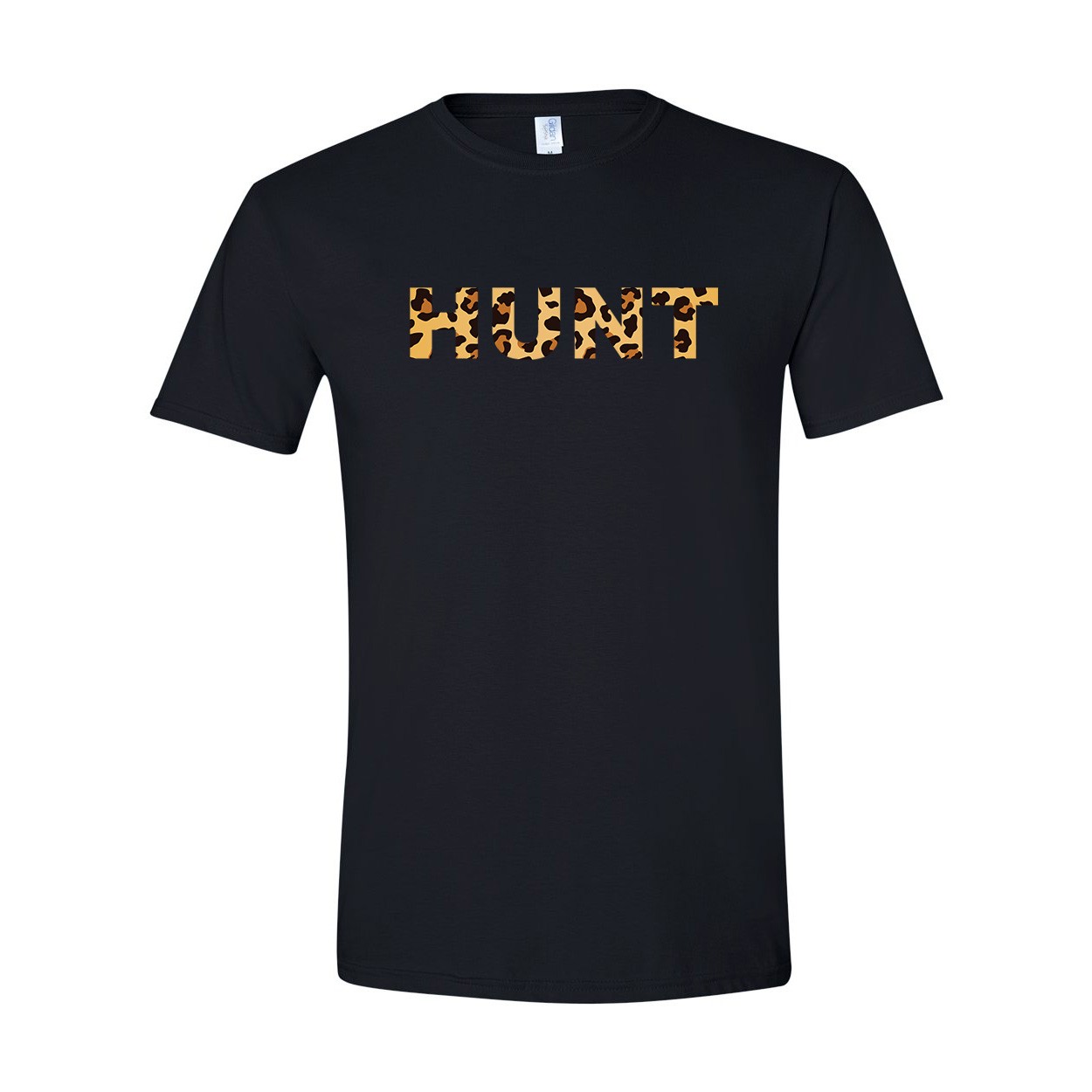 Hunt Brand Logo Classic T-Shirt Black (Leopard Logo)