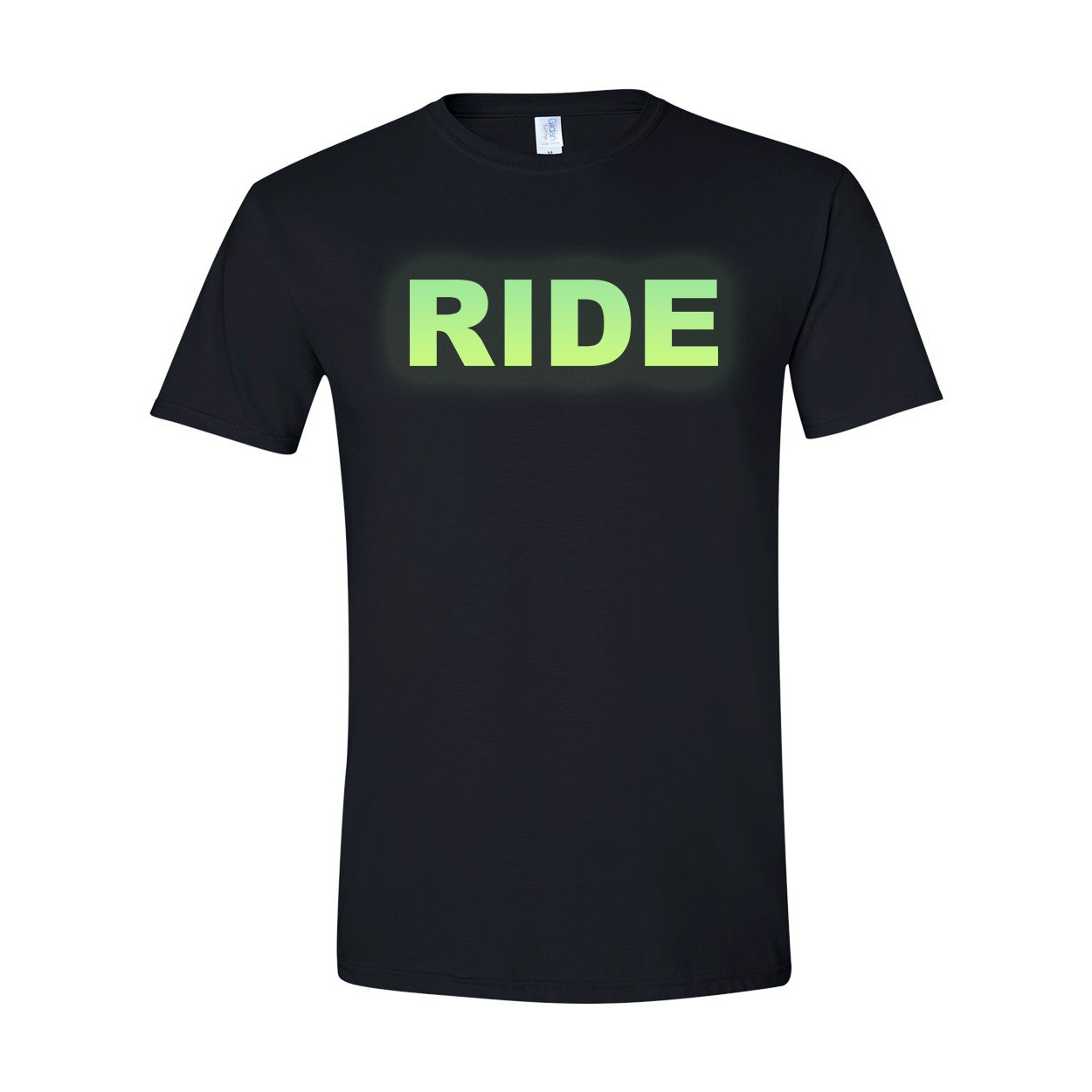 Ride Brand Logo Classic T-Shirt Black (Glow In The Dark Logo)
