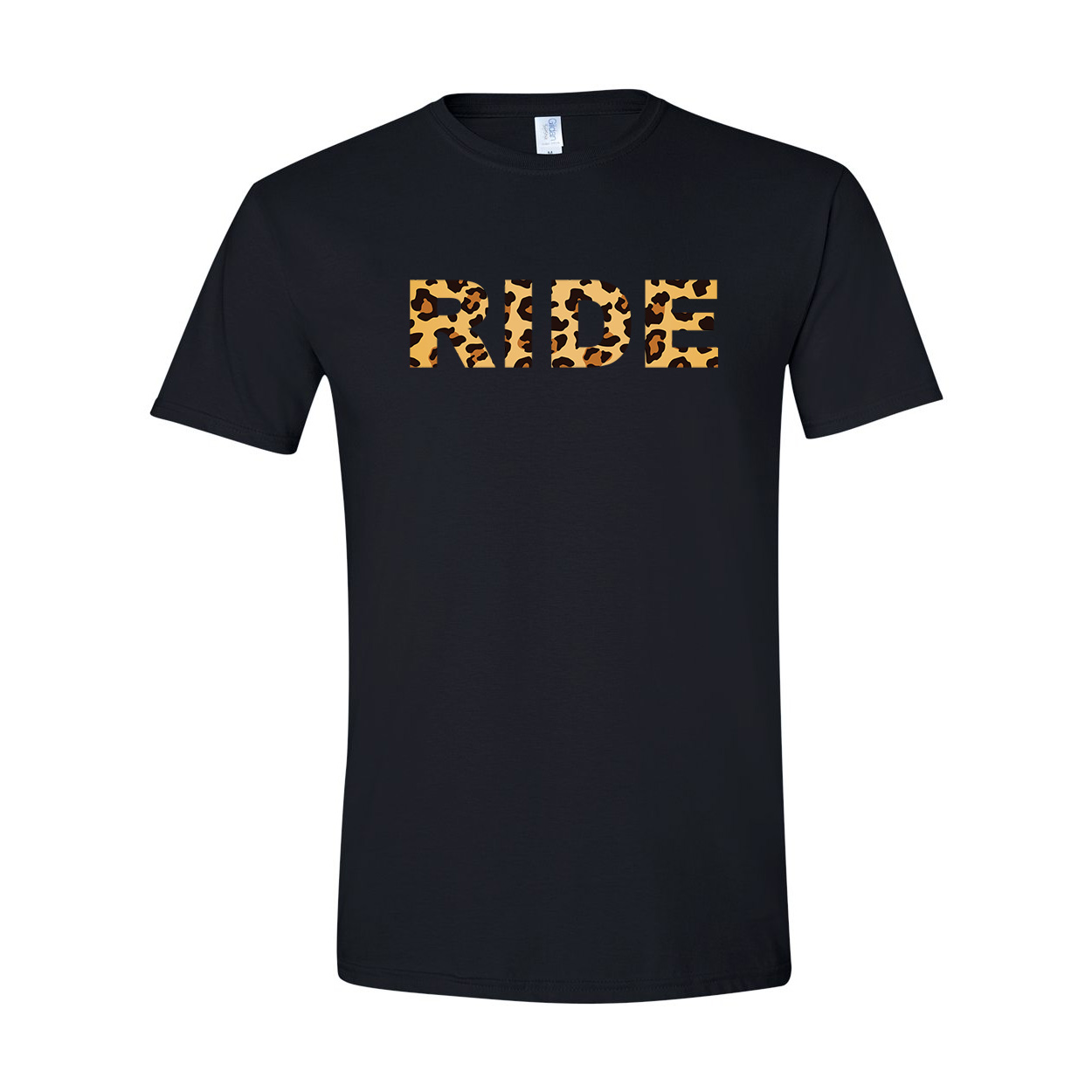 Ride Brand Logo Classic T-Shirt Black (Leopard Logo)