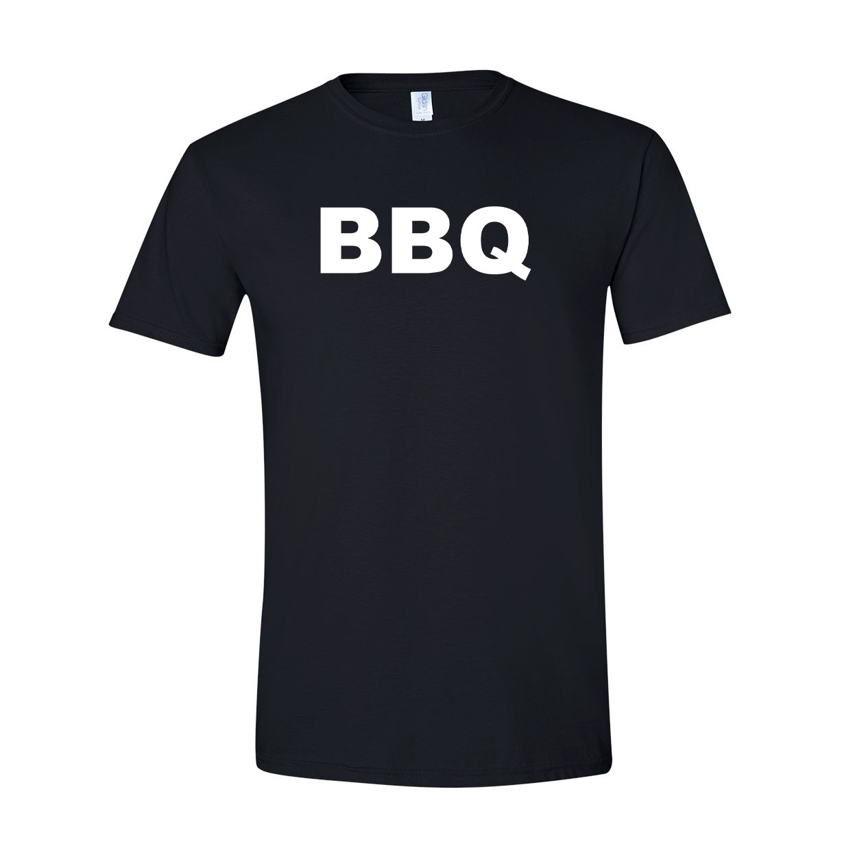 BBQ Brand Logo Classic T-Shirt Black (White Logo)