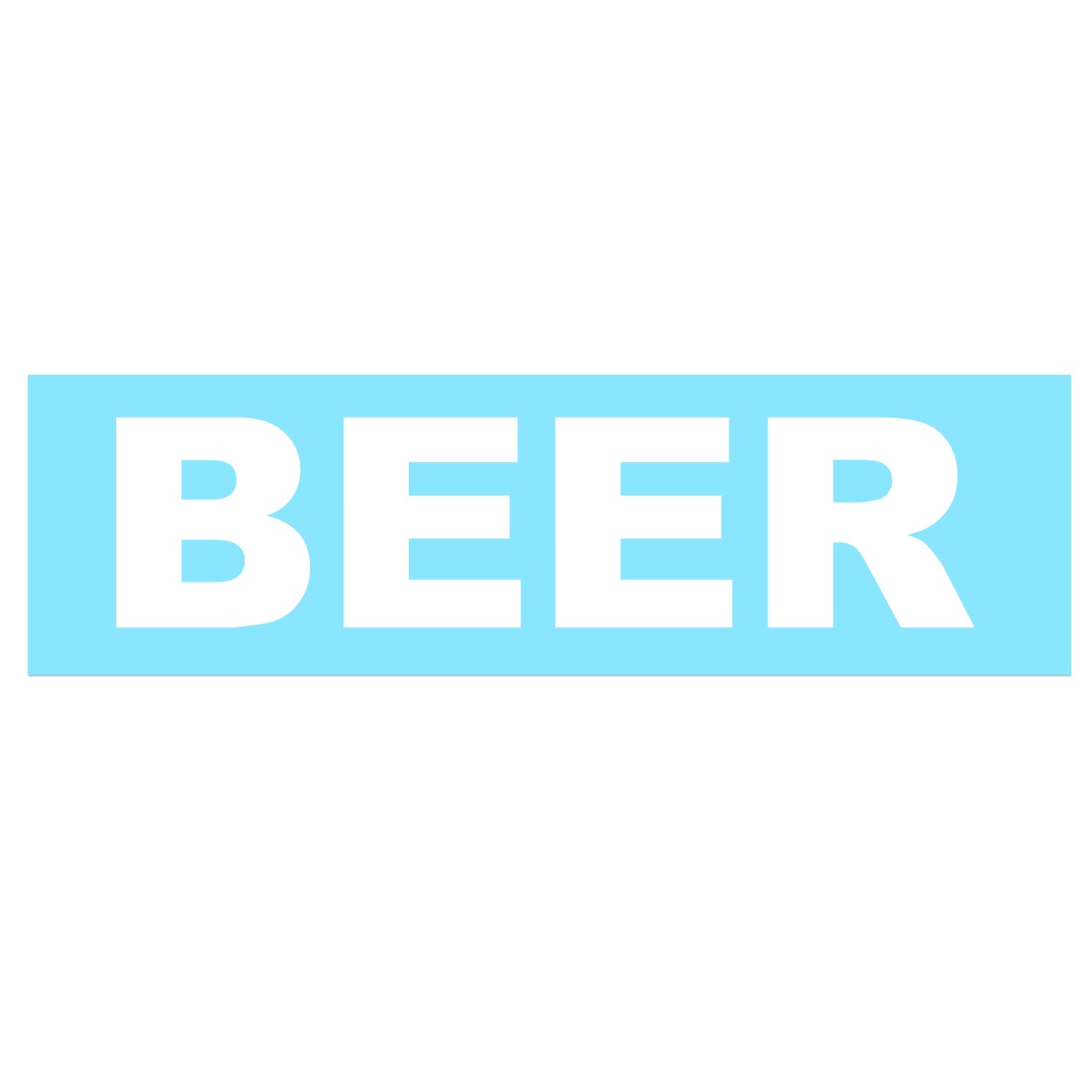 Beer Brand Logo Classic Decal (White Logo)