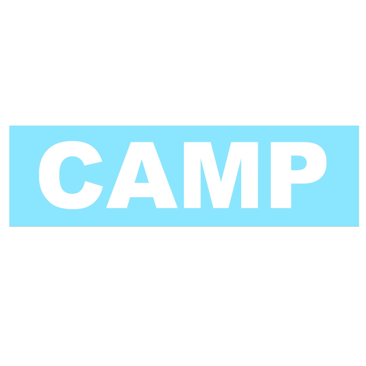 Camp Brand Logo Classic Decal (White Logo)