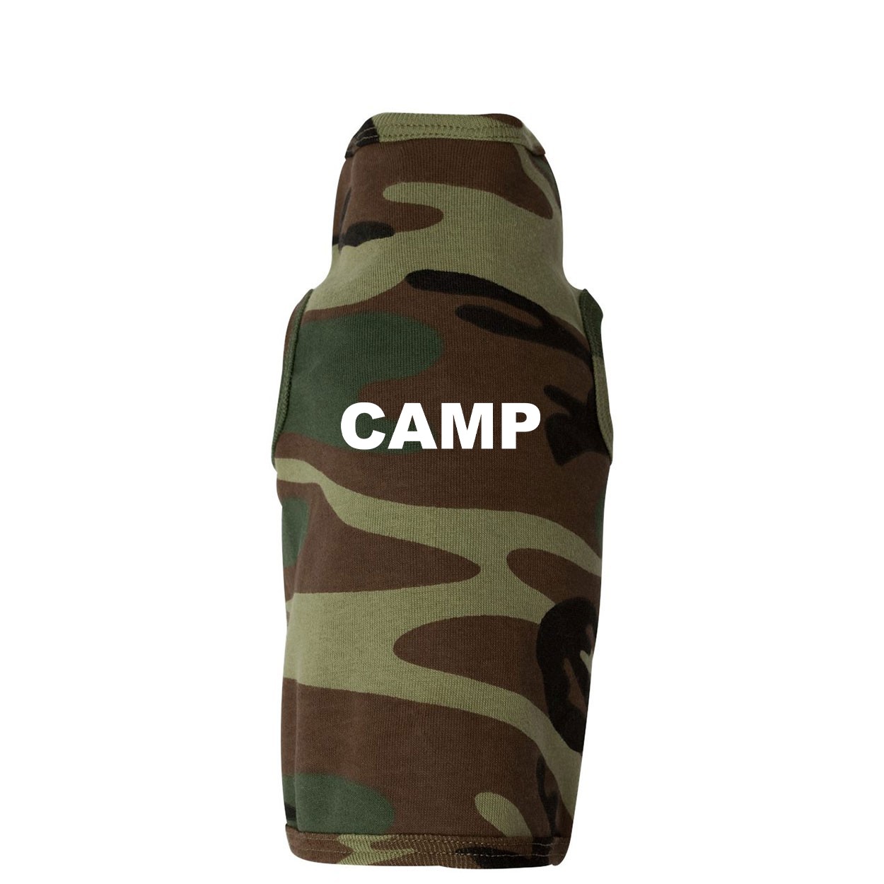 Camp Brand Logo Classic Doggie Tank Camo (White Logo)