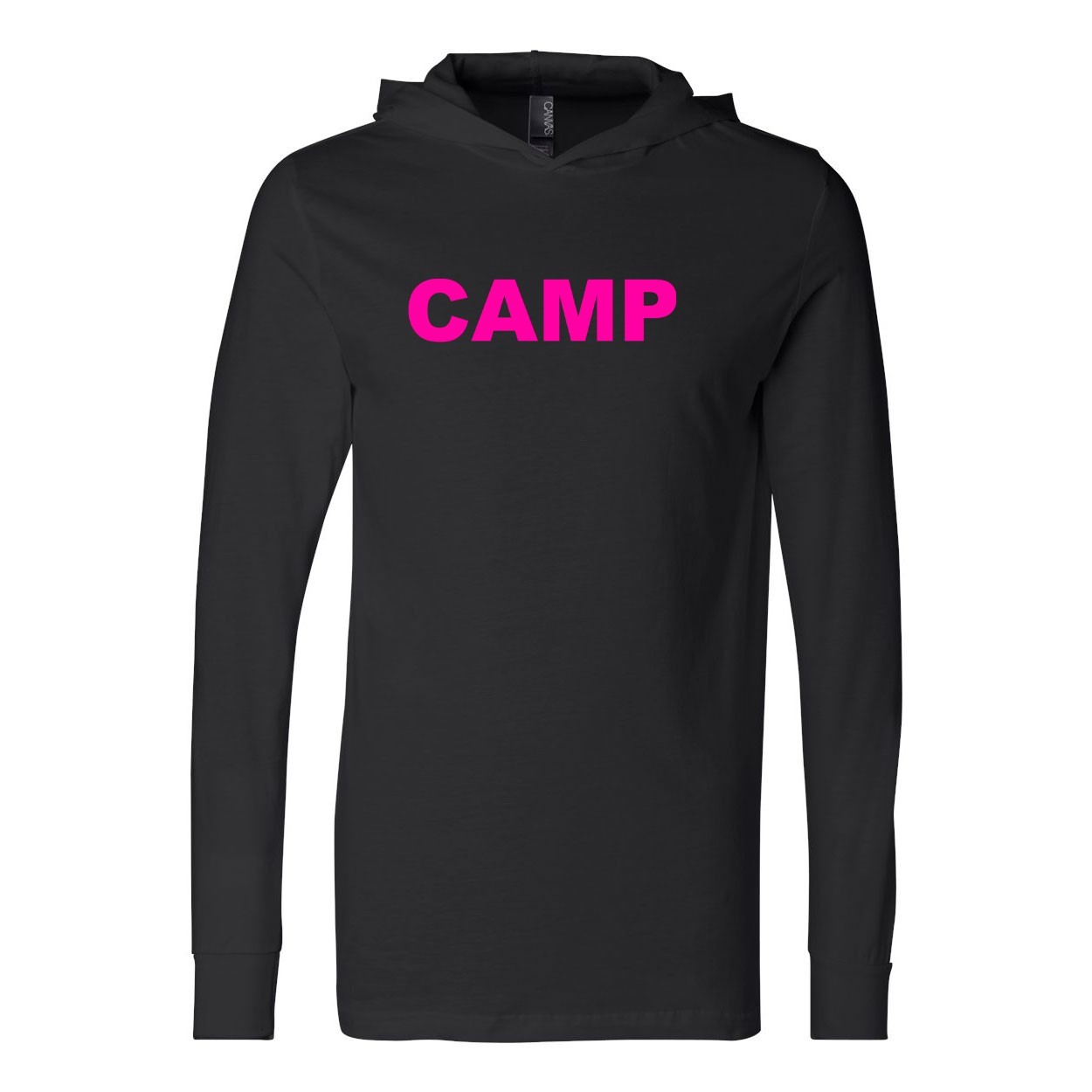 Camp Brand Logo Classic Ultra Lightweight Sweatshirt Black (Pink Logo)