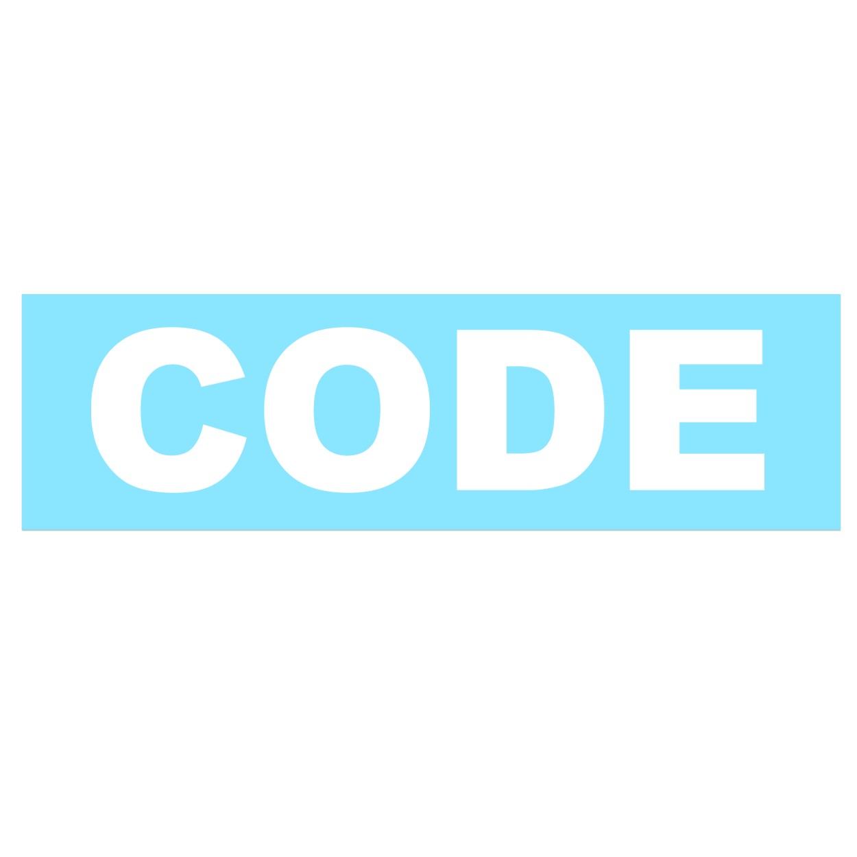 Code Brand Logo Classic Decal (White Logo)
