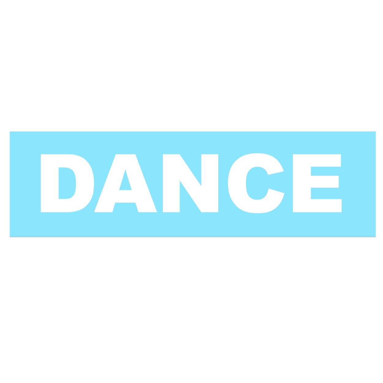 Dance Brand Logo Classic Decal (White Logo)