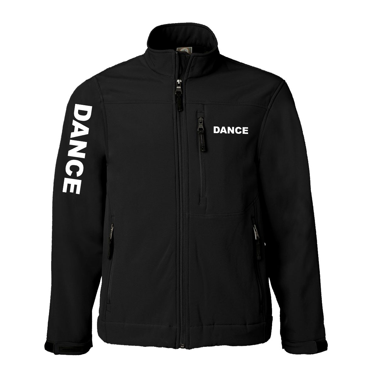 Dance Brand Logo Classic Soft Shell Weatherproof Jacket (White Logo)