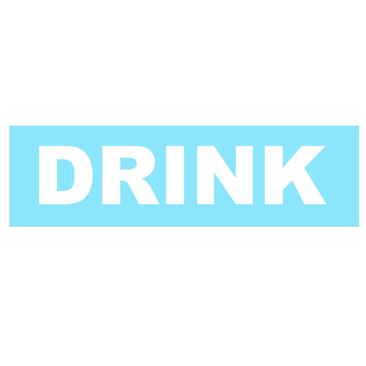 Drink Brand Logo Classic Decal (White Logo)
