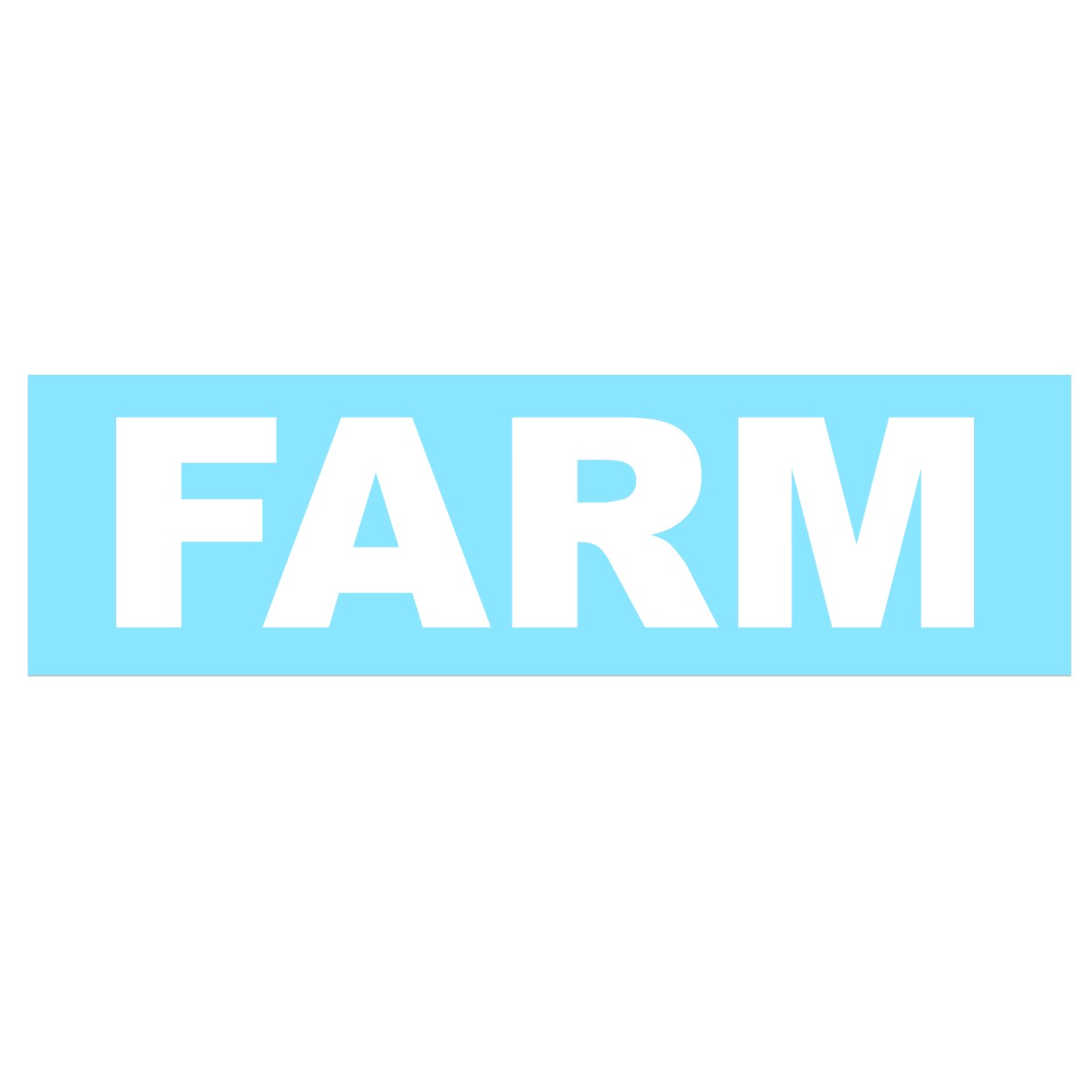 Farm Brand Logo Classic Decal (White Logo)