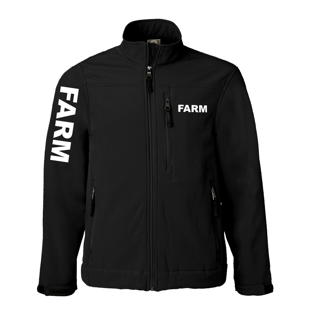 Farm Brand Logo Classic Soft Shell Weatherproof Jacket (White Logo)