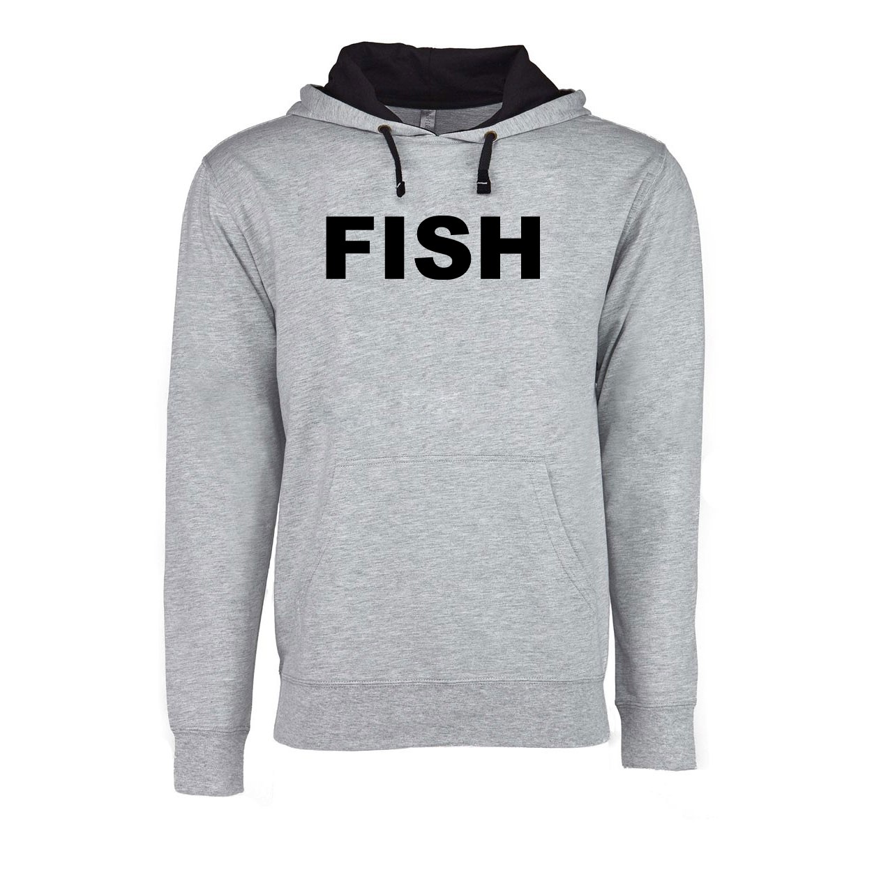 Fish Brand Logo Classic Lightweight Sweatshirt Heather Gray (Black Logo)