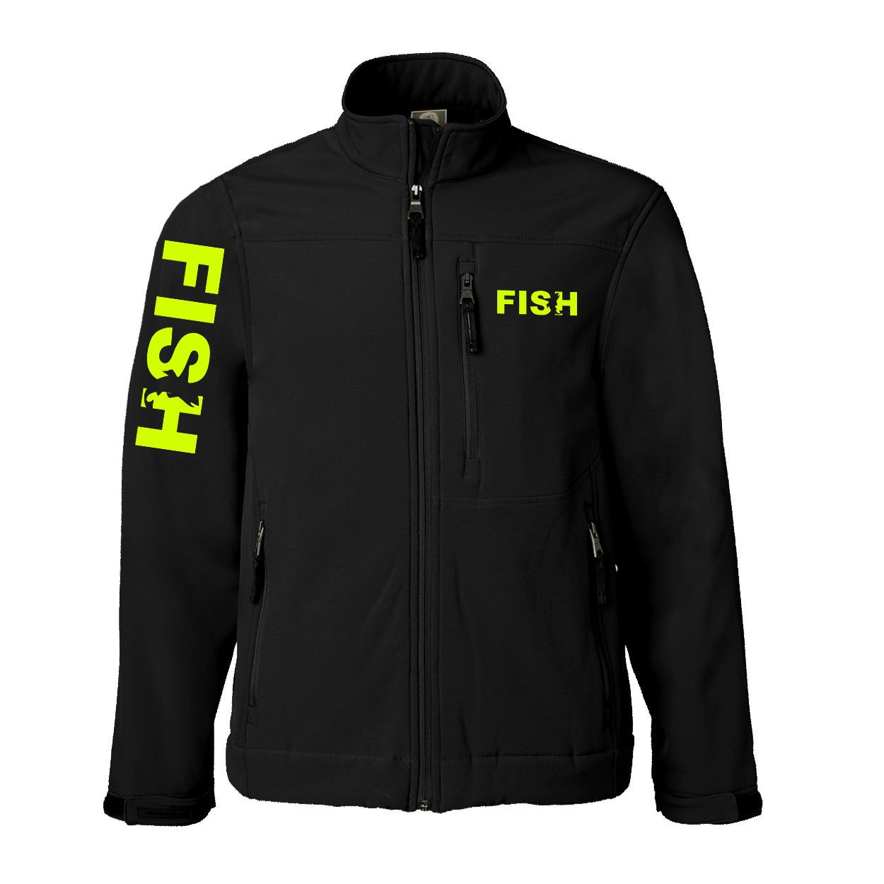Fish Catch Logo Classic Soft Shell Weatherproof Jacket (Hi-Vis Logo)