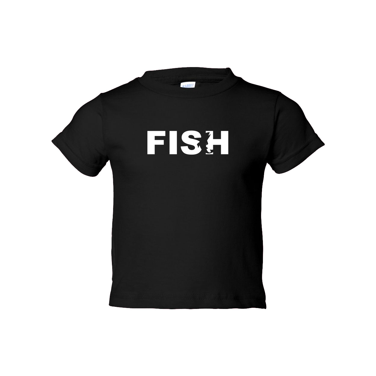 Fish Catch Logo Classic Toddler T-Shirt Black