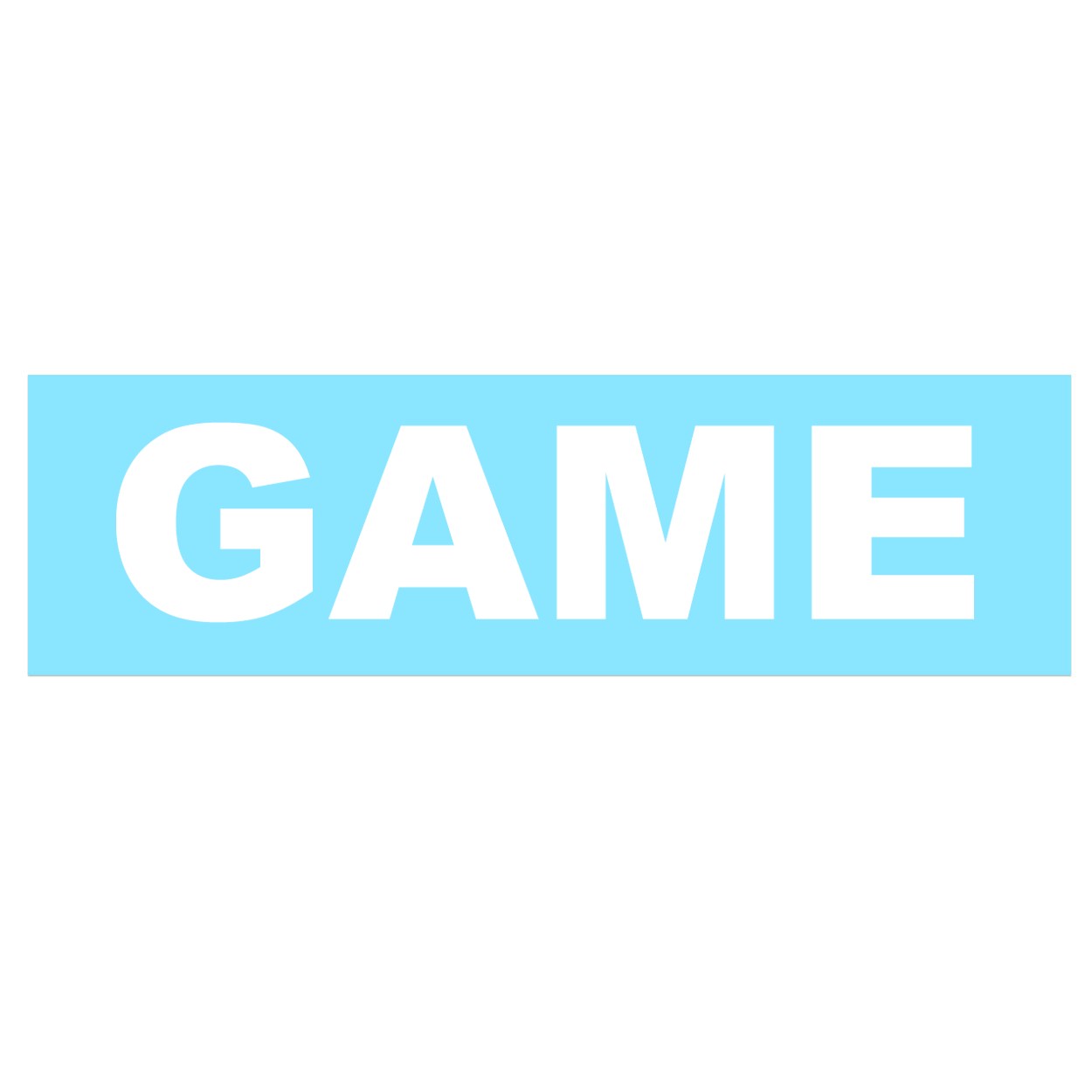 Game Brand Logo Classic Decal (White Logo)