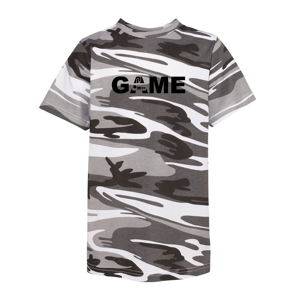 Game Controller Logo Classic Youth Unisex T-Shirt Urban Camo (Black Logo)