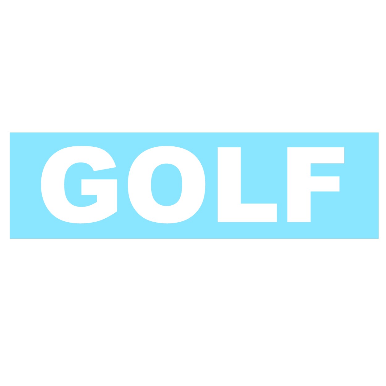 Golf Brand Logo Classic Decal (White Logo)