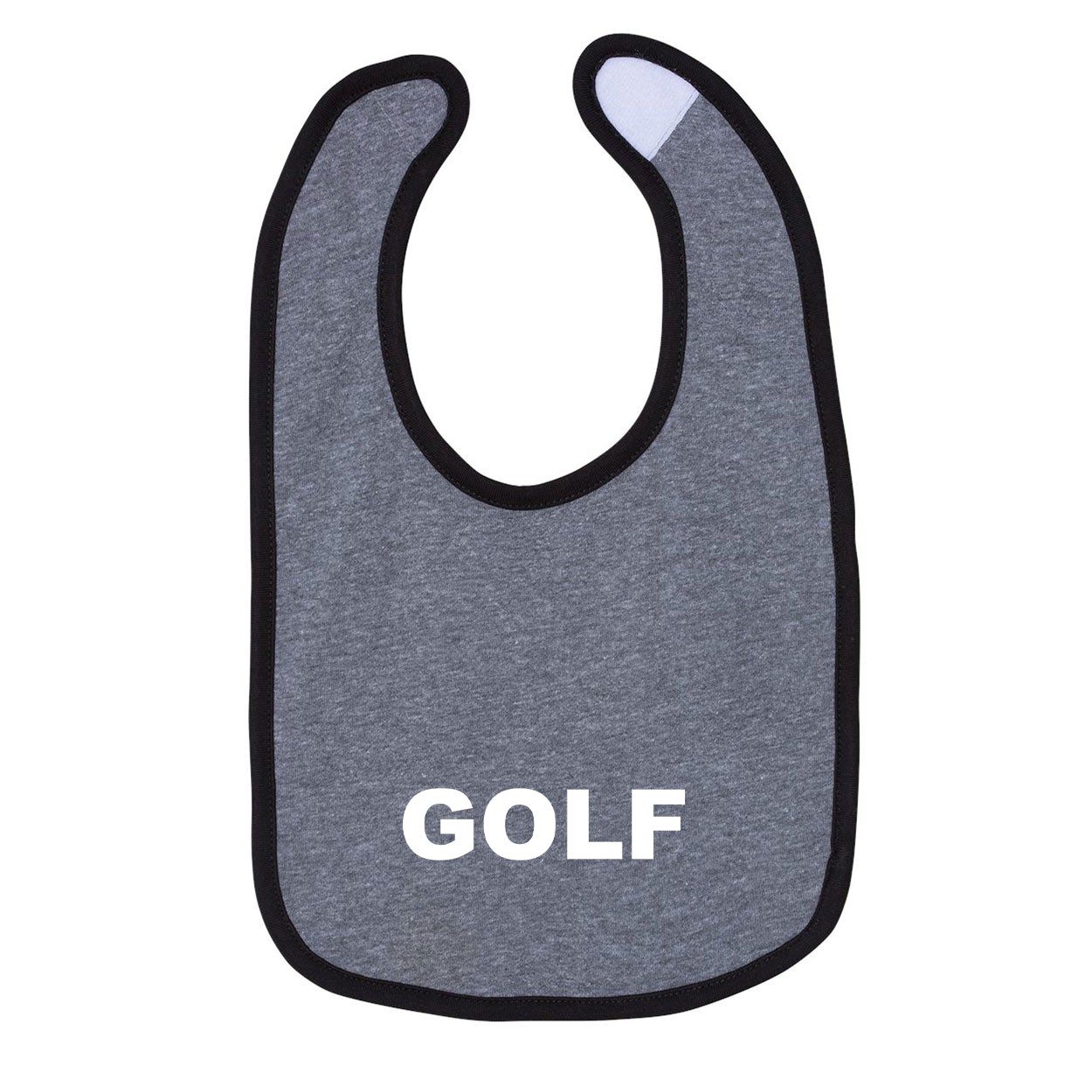 Golf Brand Logo Classic Infant Baby Bib Heather Gray/Black (Black Logo)